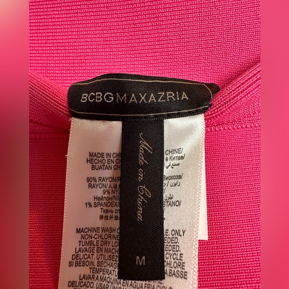 BCBG MAXAZRIA vibrant pink bodycon skirt in medium - Picture 4 of 4